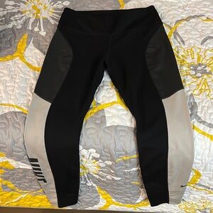 Nike Black and Gray Athletic Leggings